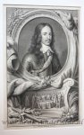 Tanjé, Pieter (1706-1761) after Honthorst, Gerrit (1592-1656) - [Original etching and engraving] 'Willem de II. Prins van Oranje'; Prince William II, 1749.