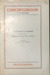 Beinum, Eduard van: - [Programmheft] Programma van het Abonnements-Concert (Serie K) Donderdag 19 october 1933 - 20.15  uur. Dirigent Eduard van Beinum