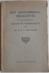 Goor A C J van - Het afstammingsvraagstuk en zijn verhouding tot geloof en wijsbegeerte