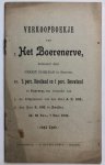[VEILINGBOEKJE ONROEREND GOED] - [Veilingboekje betreffende onroerend goed Eesveen, Overijssel] Verkoopboekje van Het Boerenerve, bemeierd door Gerrit Hoekman, Notaris W. Huender te Steenwijk, te Eesveen, G. Hovens Gréve, Steenwijk 1904, 18 pp.