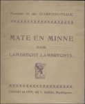 LAMBRECHTS, Lambrecht. - MATE EN MINNE. XII MONOLOGEN.