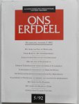 Deleu Jozef, Niessen Frits - Ons Erfdeel Algemeen Nederlands tweemaandelijks Cultureel Tijdschrift 35e jaargang 1992 nummer 5