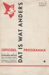 DYNAMO-REVUE - Dat is wat anders. Officieel programma van de Dynamo-Revue met volledige texten der liederen.
