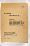 diversen - Zeer zeldzaam - Naamlijst van ingenieurs 1968 (4 foto's)