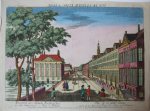 Gottlieb Friedrich Riedel (1724-1784), after Georg Balthasar Probst (1732-1801) - [Antique print, handcolored optica, The Hague] VUE DE LA PETITE ETANG A HAYE, published ca. 1750.