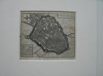 antique map (kaart). - Antique Map of Lille. Rijssel.