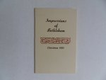 Burford Mason, Aileen. [ Met GESIGNEERDE opdracht ]. - Impressions of Bethlehem. - Christmas 1985.