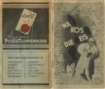 omslag   van de hand van JOOP  GEESINKG  1 9 3 9 - WA(t)  KOS(t)  DIE  (r) EIS   met reclame voor  Peek & Cloppenburg