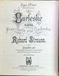 Strauss, Richard: - Burleske D moll für Pianoforte und Orchester. Pianoforte solo mit Übertragung des Orchesterparts als zweites Pianoforte