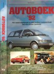 Sluymer, Ted .. Omslagontwerp Teo van Gerwen - Autoboek 1992 .. Het meest uitgebreide en informatieve autojaarboek met alle nieuwe modellen