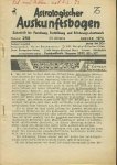  - Astrologischer Auskunftsbogen. Zeitschrift für Forschung, Fortbildung und Erfahrungsaustausch. Jahrgang 1973. 9 out of 12 issues