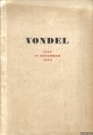 Verwey, Albert - Amsterdam en Vondel. Vondel: 1587 - 17 november - 1937