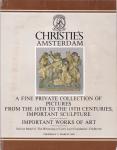 Chistie's - Auction Catalogue Christie's Amsterdam: A fine private collection of pictures 16th - 19th century. March 1984