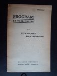 - Program en toelichting van de Nederlandse Volks Beweging