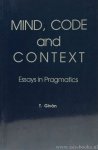 GIVÓN, T. - Mind, code and context. Essays in pragmatics.
