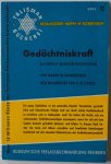 Bondegger Harry W Neu bearbeitet von Cobes C M - Gedächtniskraft Asturels Gedächtnissystem Talismann-Bücherei Band 12