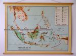 Bakker, W. en Rusch, H. - Schoolkaart / wandkaart van Indonesië