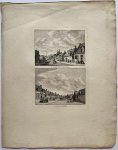 J. Bulthuis, K.F. Bendorp - Antieke prent Zeeland: 't Dorp Zoutelande. / 'T Zelve Anders.