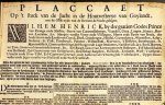 GOOILAND - Placcaet op 't stuck van de Jacht in de Houtvesterye van Goylandt, aen de Oost-zyde van de Reviere de Vecht gelegen.