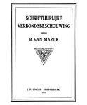 Mazijk, R. van - Schriftuurlijke verbondsbeschouwingen