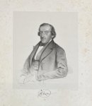  - [Original lithograph, 20th century] Portrait of lawyer and publisher of Leidsche courant Johannes Gerardus La Lau (1799-1857), 1 p.