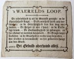  - Fragment of a Dutch magazine titled "'s Waerelds Loop", 1810.