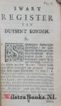 Hondius, Jacobus - Swart register van duysent sonden, dienende tot ontdeckinge, ende opweckinge, van den vervallen yver en godtvruchtigheydt der hedendaeghsche genaemde ledematen in de gereformeerde christelijcke gemeynten van Nederlandt; / voor-gestelt door Jac...