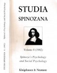 Balibar, E. & H. Seidel, et al (editors). - Studia Spinozana: Volume 8 (1992) Central theme: Spinoza's psychology and social psychology.
