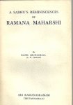 Arunachala, Sadhu ( A.W.Chadwick) - A Sadhu's Reminiscences of Ramana Maharshi