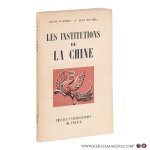 Maspero, Henri / Escarra, Jean. - Les institutions de la Chine. Essai historique.