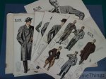 N/A. - Men's Fashions. - E. Soumillion. - Rare collection of 4 maps on Men's Fashions (1935-1954).