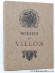 VILLON. - Poesies de Villon.