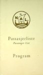 NAL - Passenger List and Program Maiden Voyage M.S. Oslofjord Amsterdam-Oslo