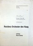 Boulez, Pierre: - [Programmheft] Residenz Orchester den Haag. Leitung: Pierre Boulez
