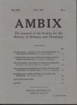  - Ambix. The Journal of the Society for the History of Alchemy and Early Chemistry Vol. XXVI, No. 2. July, 1979