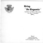  - Kring 'De Elegantie', syndikaat der Meester-Kleermakers van Groot-Antwerpen