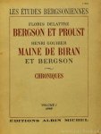 BERGSON, H., DELATTRE, F. , GOUHIER, H. - Les études Bergsoniennes. Volume 1: 1948. Floris Delattre: Bergson et Proust. Accords et dissonances. Henri Gouhier: Maine de Biran et Bergson. Chroniques. Notes et documents. - Cours et conférences. Comptes rendus critiques.