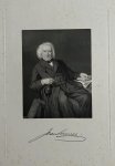 Sluyter after Schwartze. - Antique portrait print lithography | Portrait of author Jacob van Lennep (1802-1868) made by D.J. Sluyter after J.G. Schwartze, 1 p.