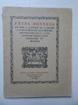  - Fêtes données en 1920 à Anvers et à Tours à l'occasion du quatrième centenaire de la naissance de Chr. Plantin; discours et séances.