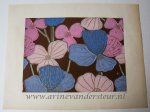  - [Modern print, sample paper] Wunderblume / Flowers (20e eeuws papier, gedrukt bloemmotief met goud), published 20th century.