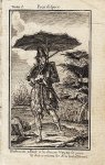 ROBINSON CRUSOË - 'Robinson allant à la chasse Voyez la page / la description de son habillement'.