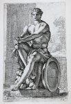 Perrier, François (1594-1649) - [Original etching/ets] Resting Mars ['Segmenta nobilium signorum et statuarum.', 1638]/Mars rustend.