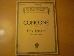 Concone Giuseppe - Concone 50 Lessons op. 9 High Voice (Lb1468), piano