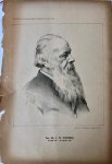 Braakensiek, Johan (1858-1940) - [Original lithograph/lithografie by Johan Braakensiek] Prof. Mr. C. W. Opzoomer, 28 Augustus 1892, 1 pp.