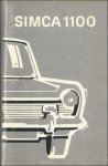  - SIMCA 1100 instructie boekje