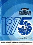  - 1975 chevrolet new product information all paasenger & light truck