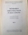 Redactie - Mémoires / Abhandlungen / Publications 1955