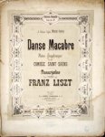 Liszt, Franz: - [R 240] Danse macabre. Poëme symphonique de Camille Saint-Saëns. Transcription pour piano