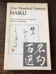 Selected and translaties into english by; Daniël C. Buchanan - One hundred famous Haiku