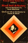 MEAD, G.H. - Mind, self, and society from the standpoint of a social behaviorist. Edited and with an introduction by C.W. Morris.
